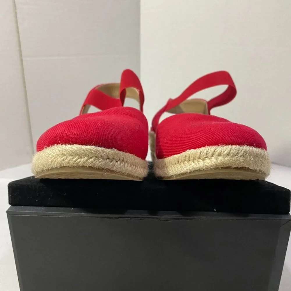 LifeStride Velocity 2.0 Red Espadrille Wedge Sandals — Women’s 6.5